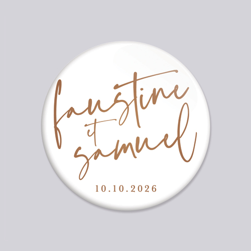 Badge de mariage Annecy à personnaliser