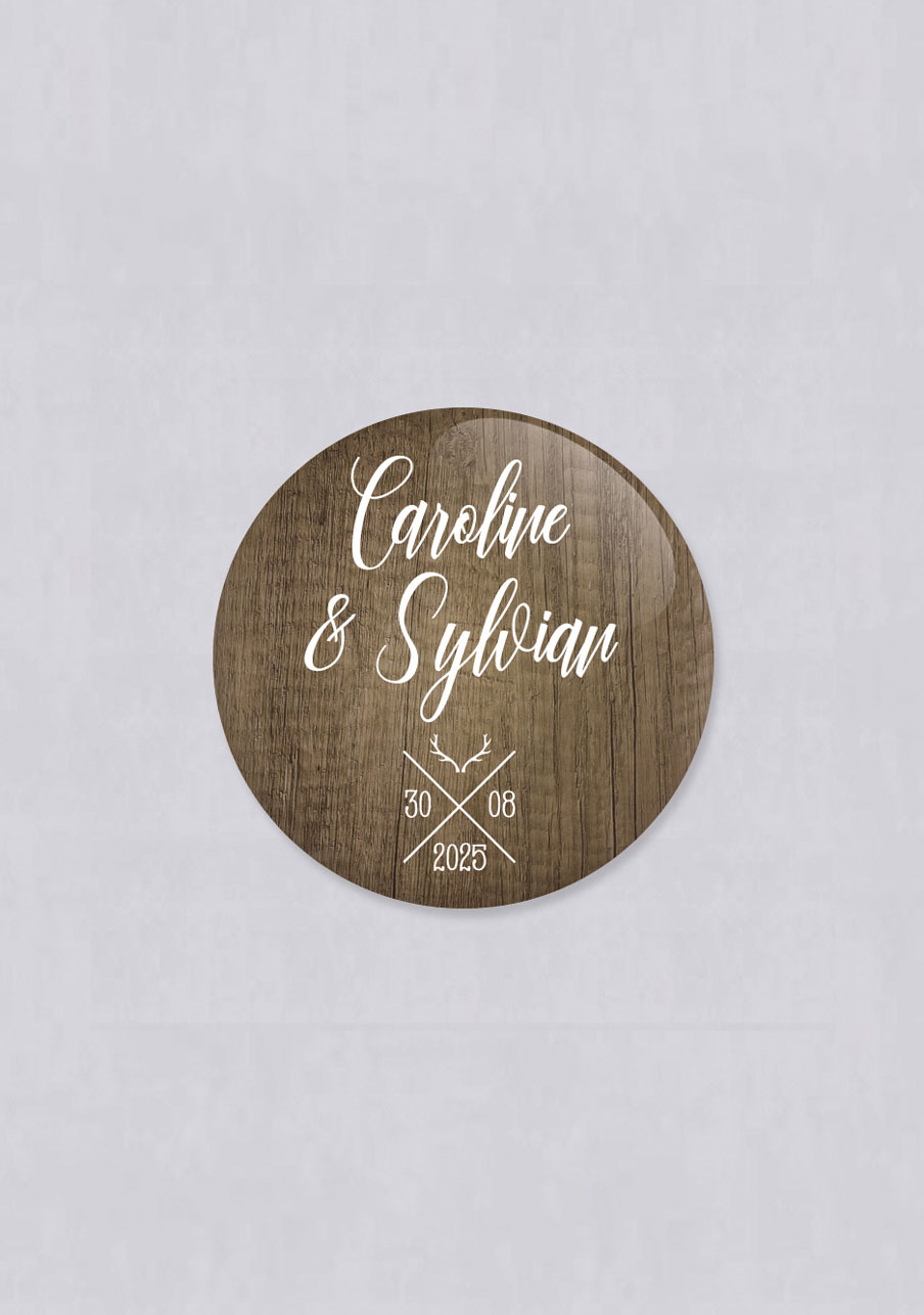 BADGE EN BOIS