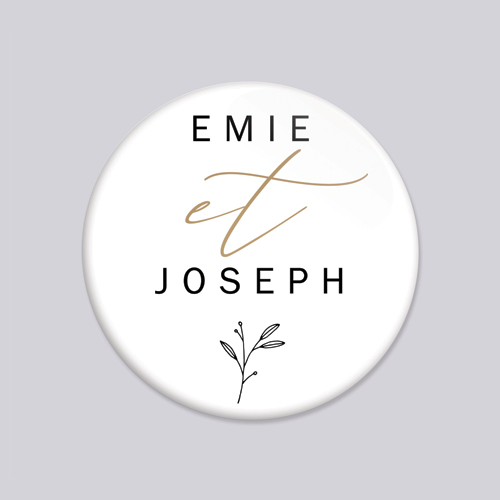 Badge de mariage Brooklyn à personnaliser