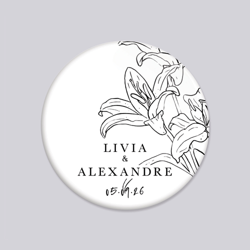 Badge de mariage Dallma à personnaliser
