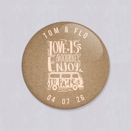 Badge de mariage Journey à personnaliser