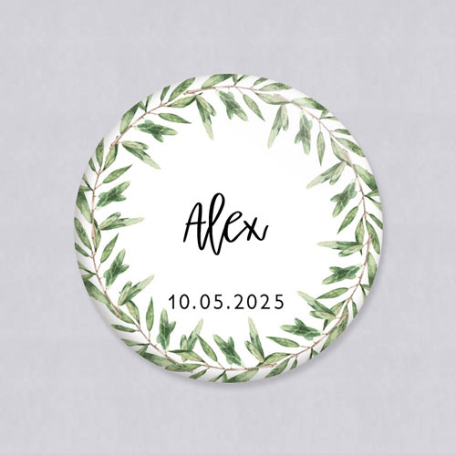 Badge de mariage Natural à personnaliser