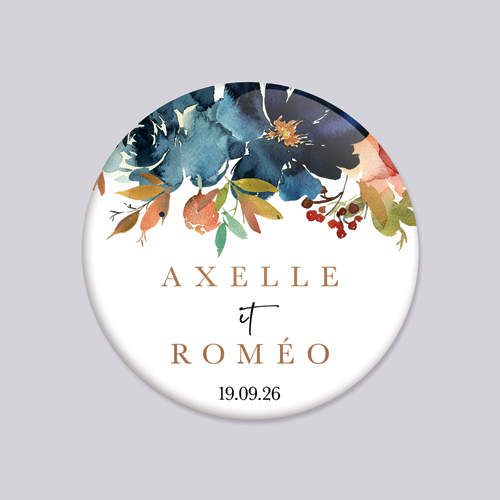 Badge de mariage Nova à personnaliser