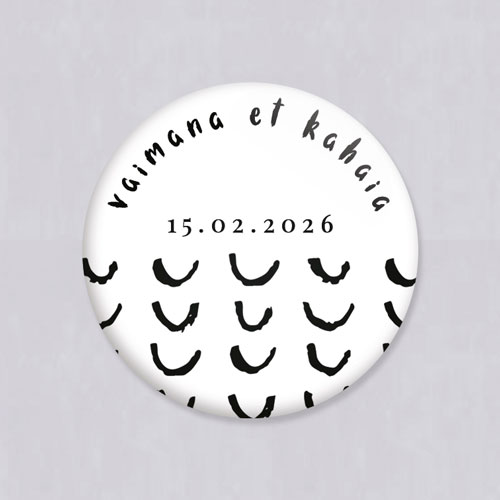 Badge de mariage Post-scriptum à personnaliser