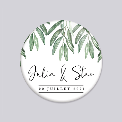 Badge de mariage Roma à personnaliser