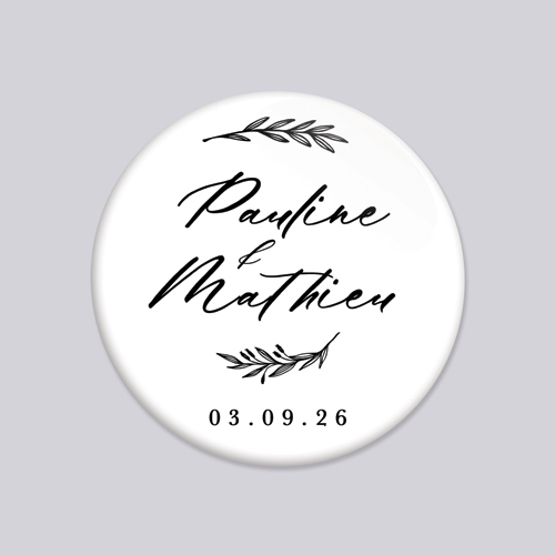 Badge de mariage Wild à personnaliser
