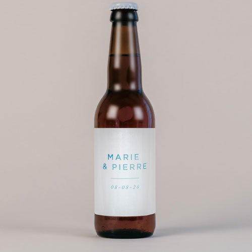 Bière de mariage Aquatique à personnaliser