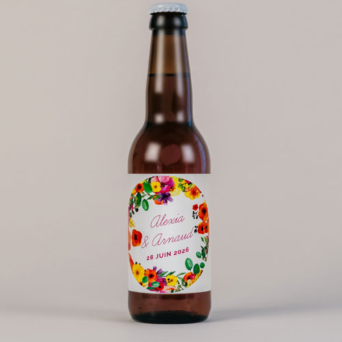 Bière de mariage Champêtre à personnaliser