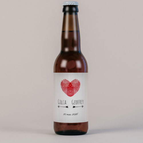 Bière de mariage Coeur à personnaliser