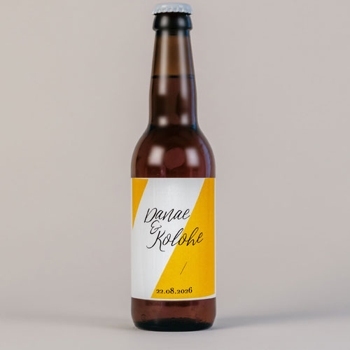 Bière de mariage Color block à personnaliser