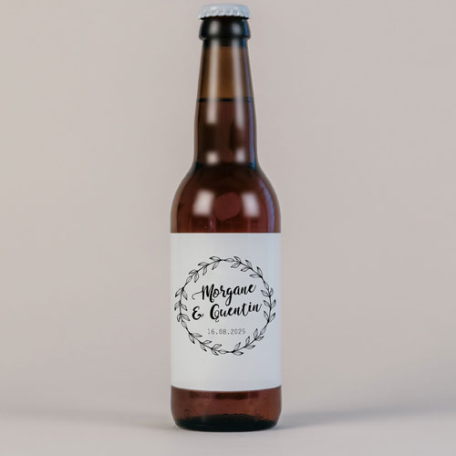 Bière de mariage Couronne à personnaliser