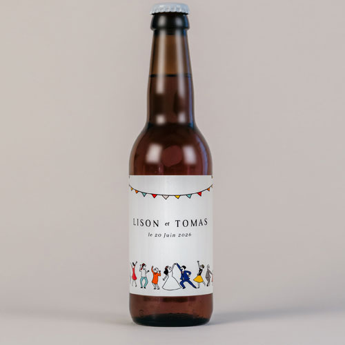 Bière de mariage Danseurs à personnaliser