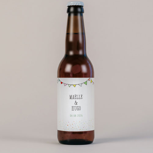 Bière de mariage Fanions à personnaliser