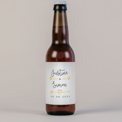 Bière de mariage Flèche à personnaliser
