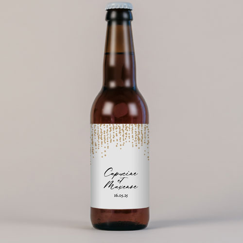 Bière de mariage Glitter à personnaliser