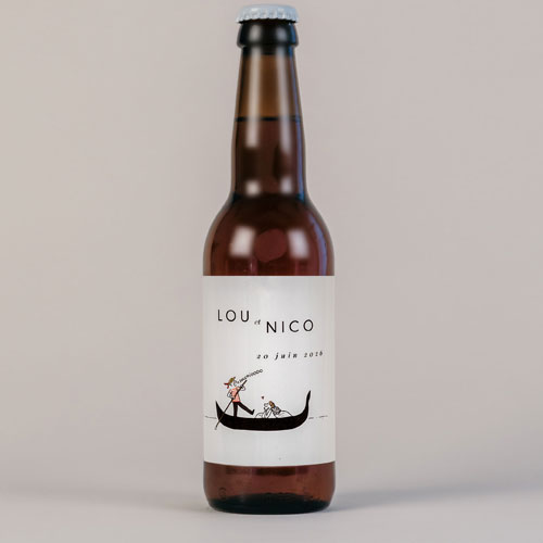 Bière de mariage Gondole à personnaliser