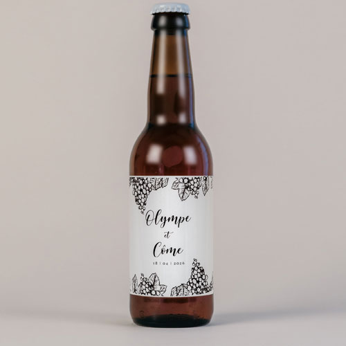 Bière de mariage Grappes à personnaliser