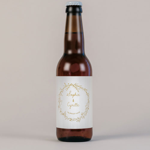 Bière de mariage Kraft à personnaliser