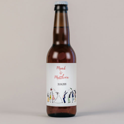 Bière de mariage Lancer de bouquet à personnaliser
