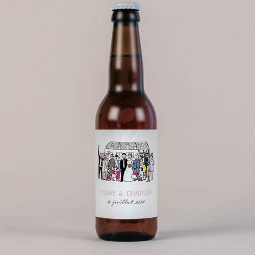 Bière de mariage Photo de groupe à personnaliser