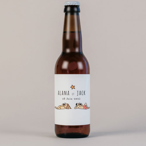 Bière de mariage Plage à personnaliser