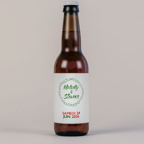 Bière de mariage Pois à personnaliser