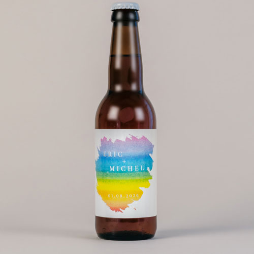 Bière de mariage Rainbow à personnaliser