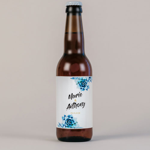 Bière de mariage Succulentes à personnaliser