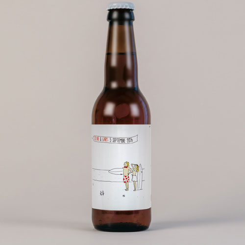 Bière de mariage Surf à personnaliser