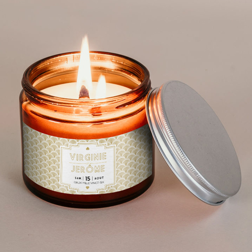 Bougie apothicaire de mariage Gatsby à personnaliser