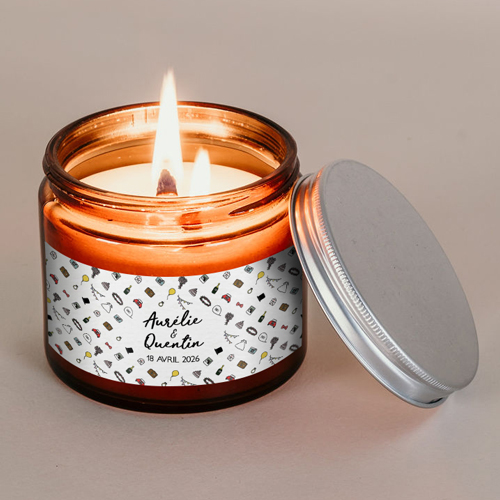 Bougie apothicaire de mariage Motifs à personnaliser