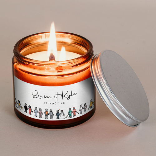 Bougie apothicaire de mariage Tenues à personnaliser
