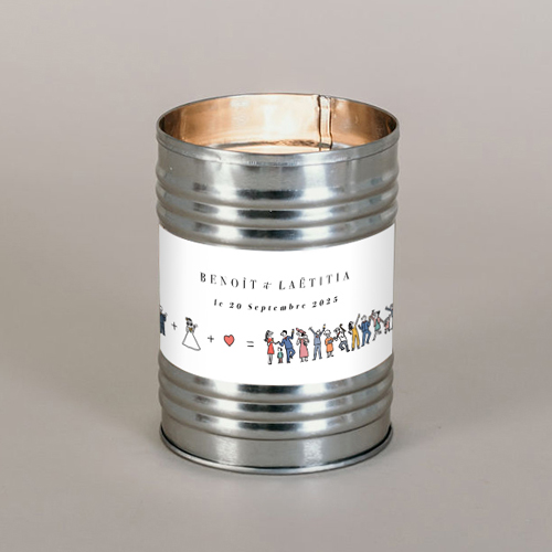 Bougie métal de mariage Addition à personnaliser