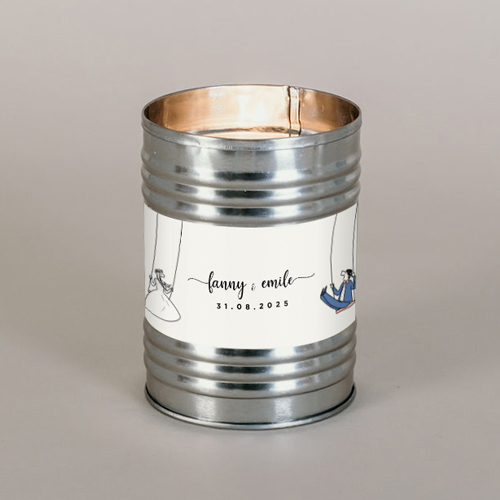 Bougie métal de mariage Balançoires à personnaliser