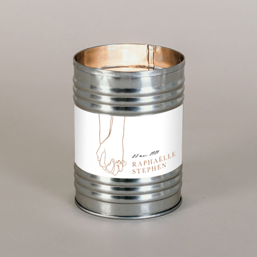 Bougie métal de mariage Cody à personnaliser