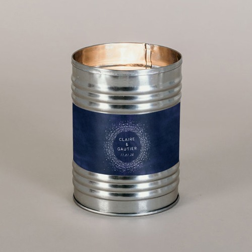 Bougie métal de mariage Constellation à personnaliser