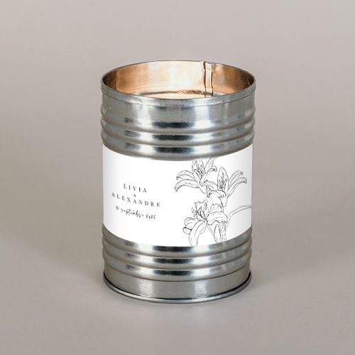 Bougie métal de mariage Dallma à personnaliser