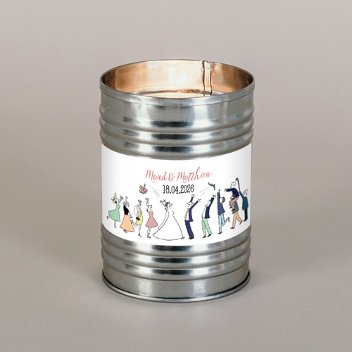 Bougie métal de mariage Lancer de bouquet à personnaliser