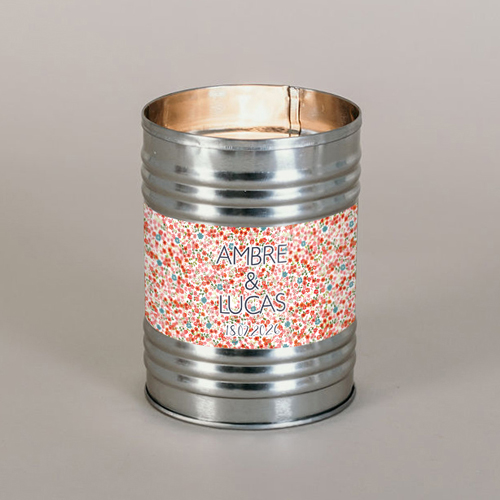 Bougie métal de mariage Liberty à personnaliser