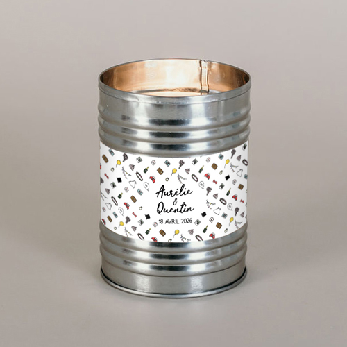 Bougie métal de mariage Motifs à personnaliser