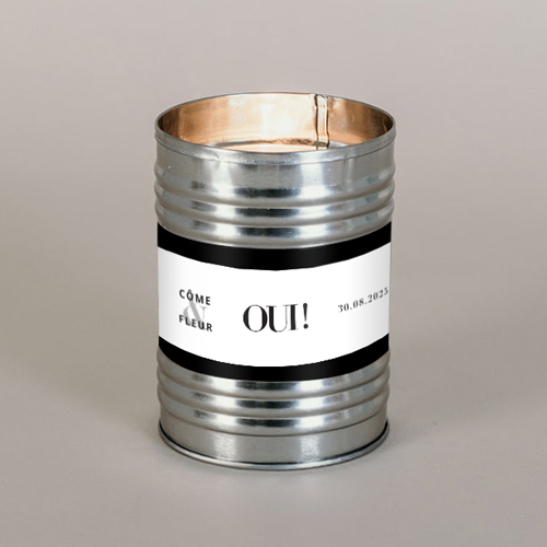 Bougie métal de mariage Oui à personnaliser