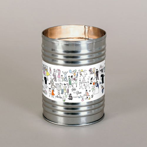 Bougie métal de mariage Scène de mariage à personnaliser