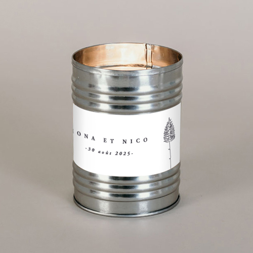 Bougie métal de mariage Tall tree à personnaliser