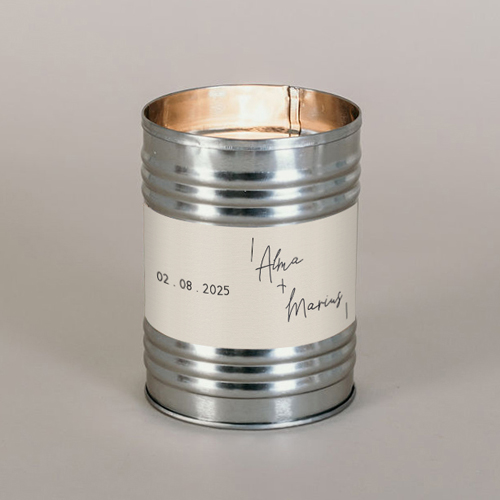 Bougie métal de mariage Warp à personnaliser