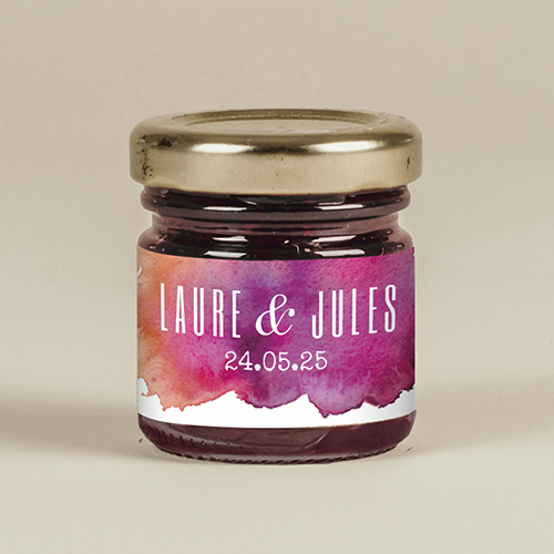 Confiture de mariage Aquarelle à personnaliser
