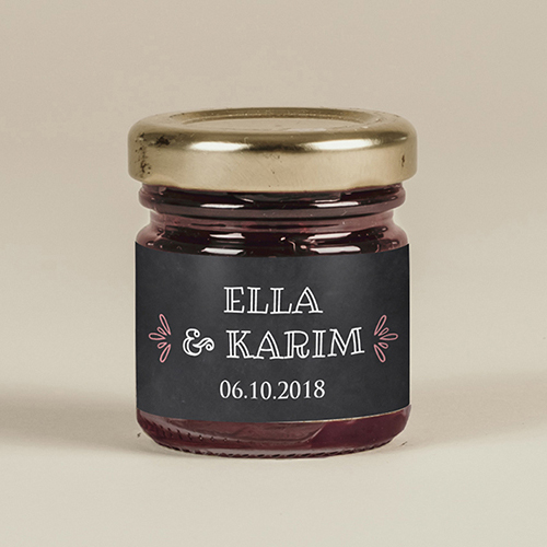 Confiture de mariage Ardoise à personnaliser