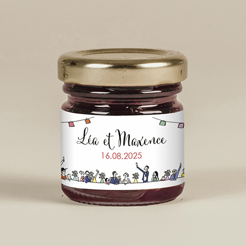 Confiture de mariage Banquet de mariage à personnaliser