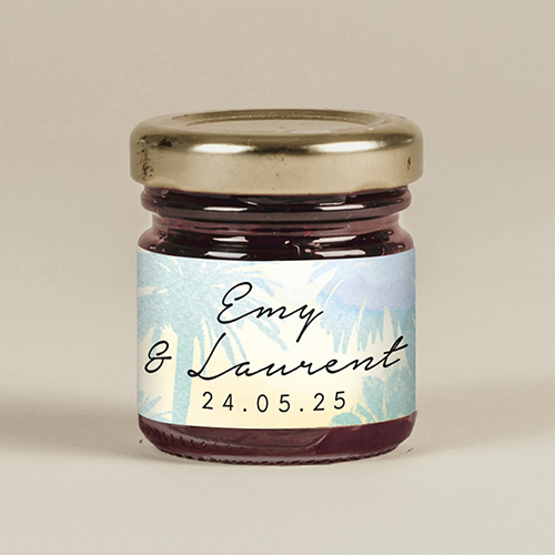 Confiture de mariage Beach à personnaliser