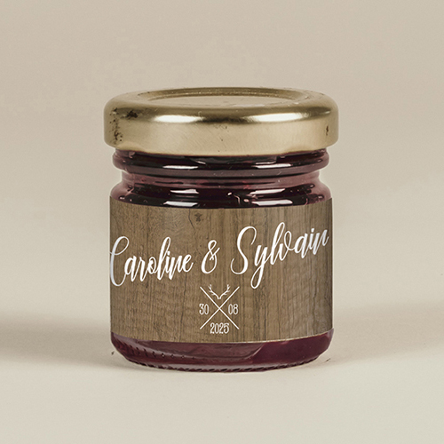 Confiture de mariage Bois à personnaliser