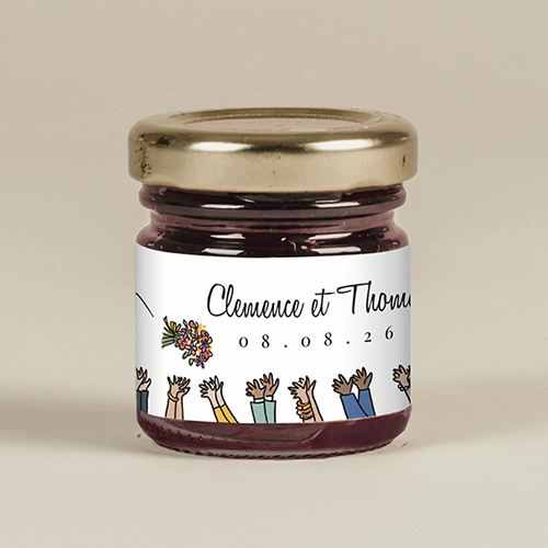 Confiture de mariage Bouquet à personnaliser